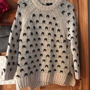 Fuzzy knit sweater